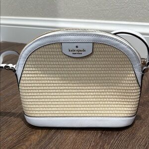 Kate Spade Tan and White Crossbody Bag
